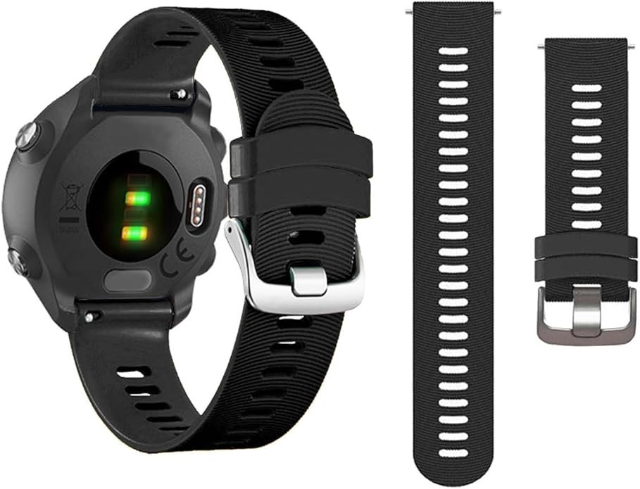 1 Pack Soft Silicone Strap Compatible with Garmin Forerunner 55/245 and Vivoacti