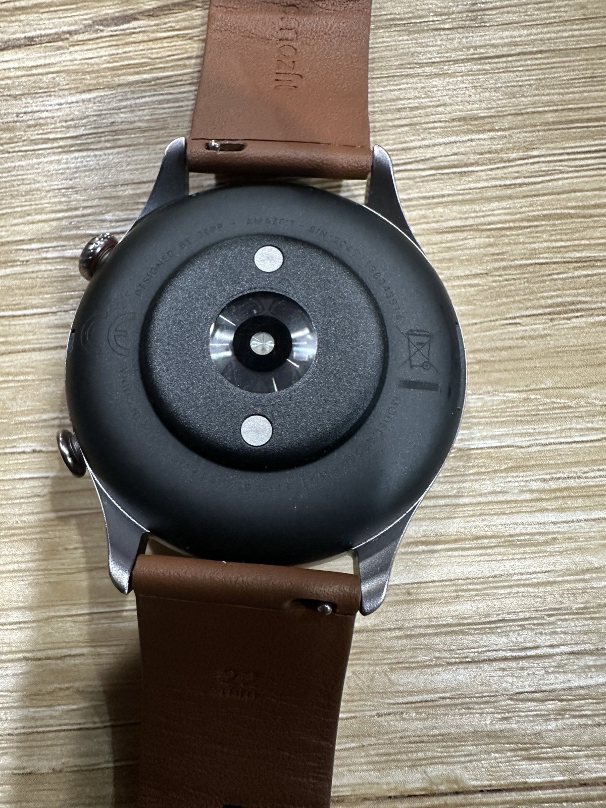 Amazfit GTR 3 Pro Aluminum Case 46mm Smart Watch w/ Brown Leather Strap (A2040)