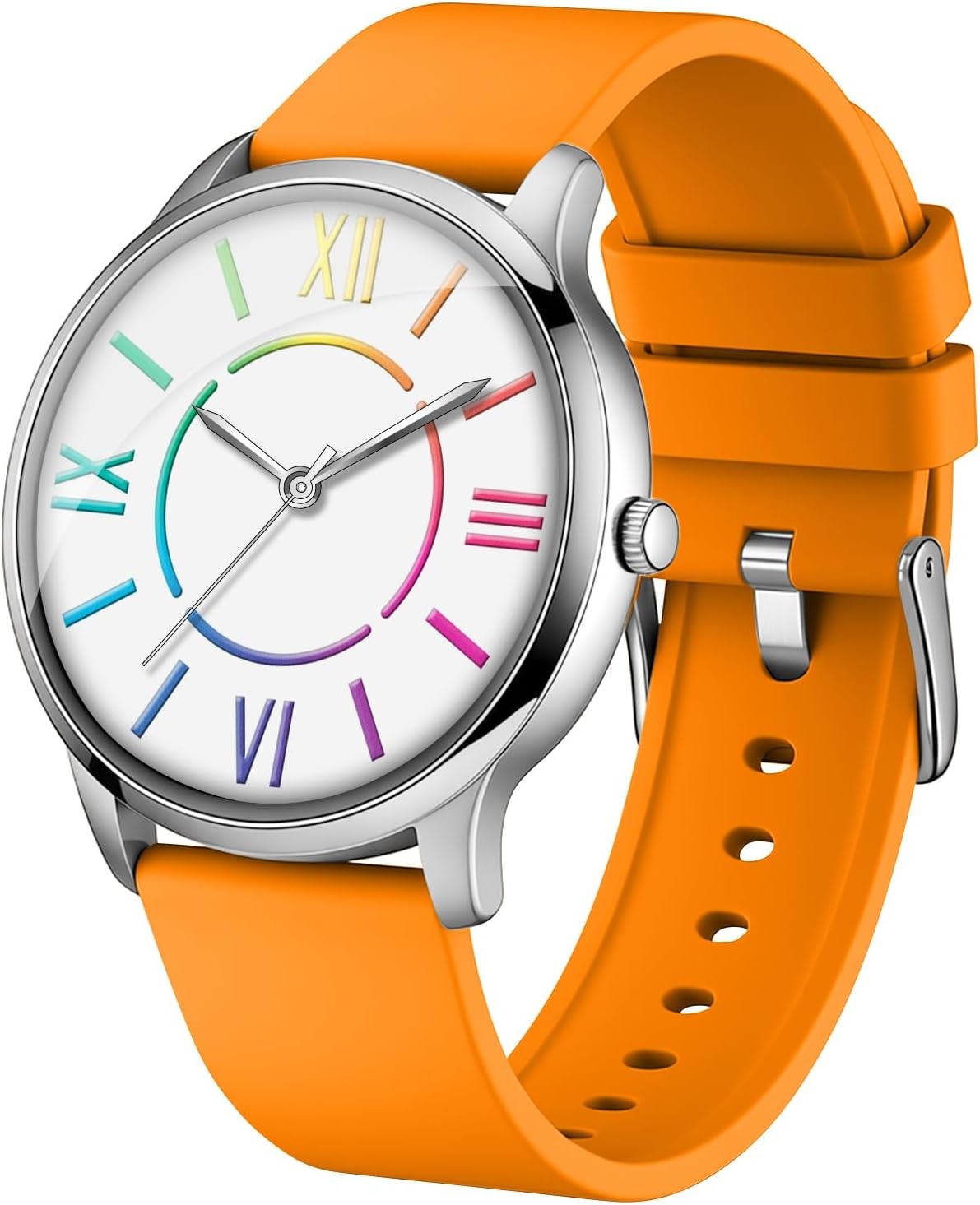 Colorful Roman Numerals Waterproof Watch Band for Women