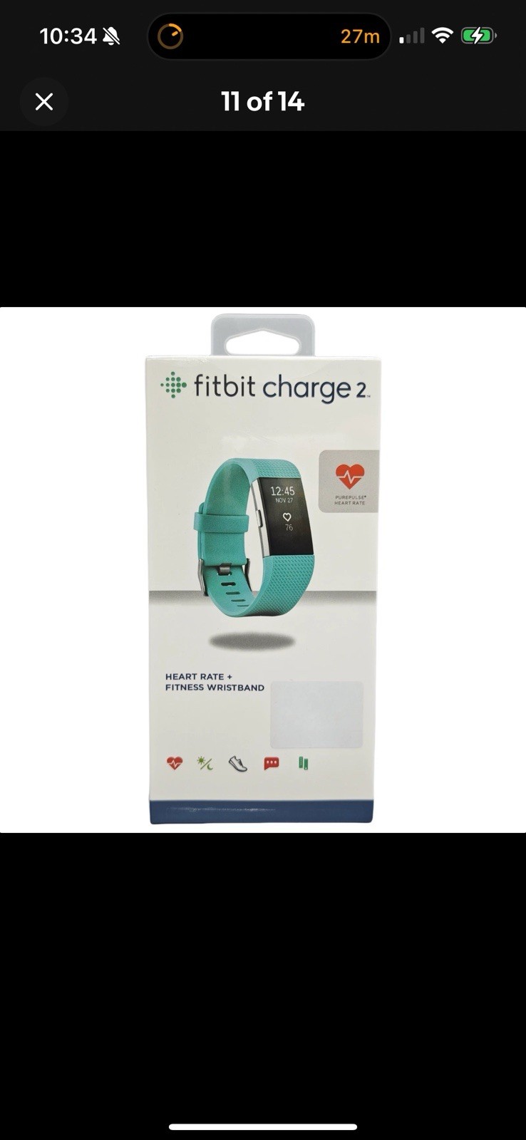 NEW Fitbit Charge 2 Heart Rate Monitor Fitness Tracker Multicolor (S + L)