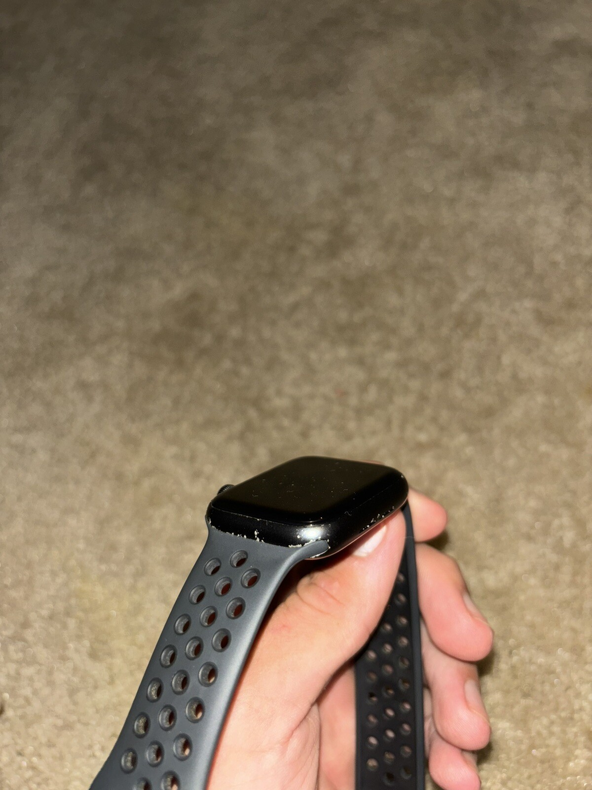 Apple Nike SE GPS MKQ83LL/A 44mm Space Gray Aluminum Case with Black…