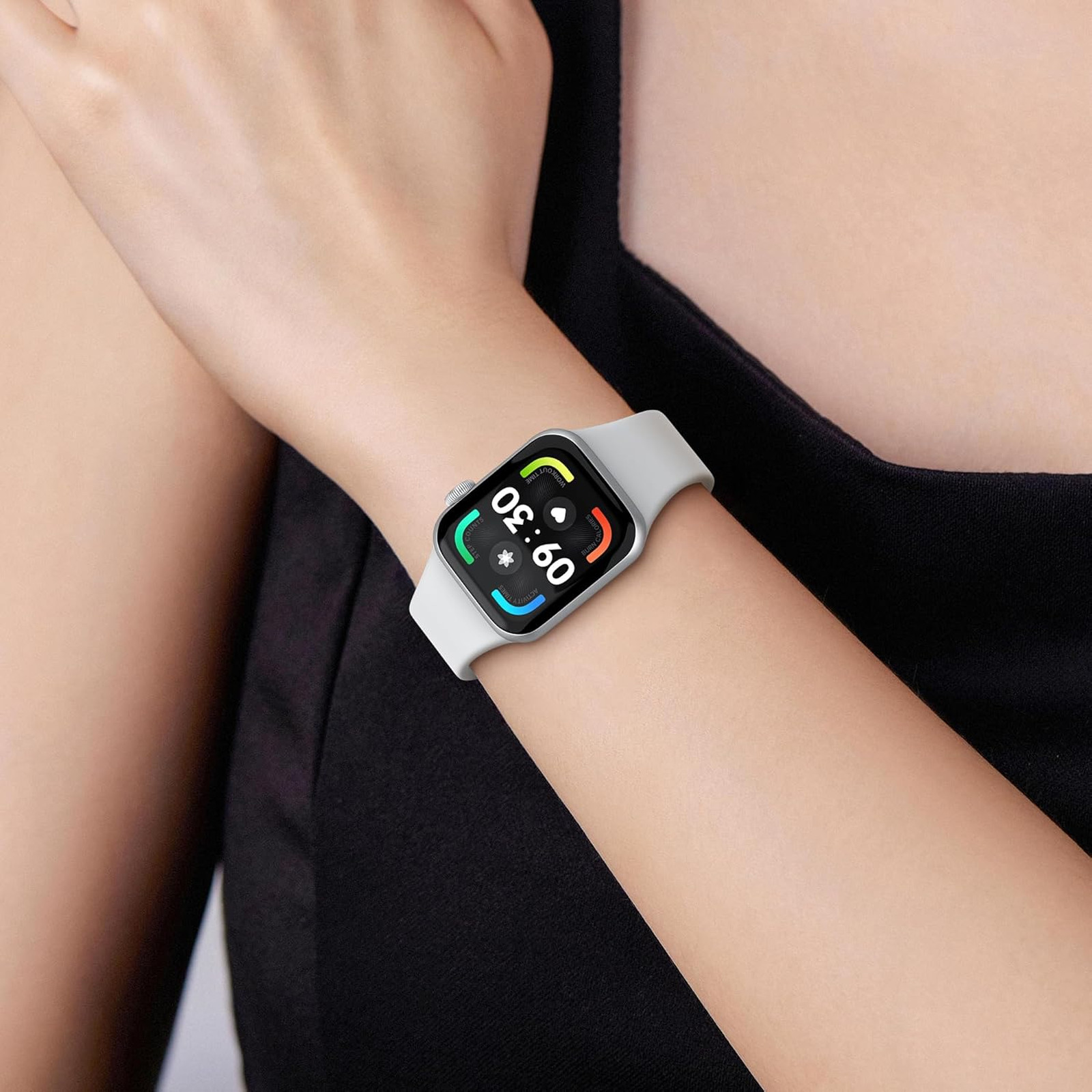 Sport Silicone Watch Bands for Apple Watch 49mm 45mm 44mm 42mm 40mm 38mm 18
