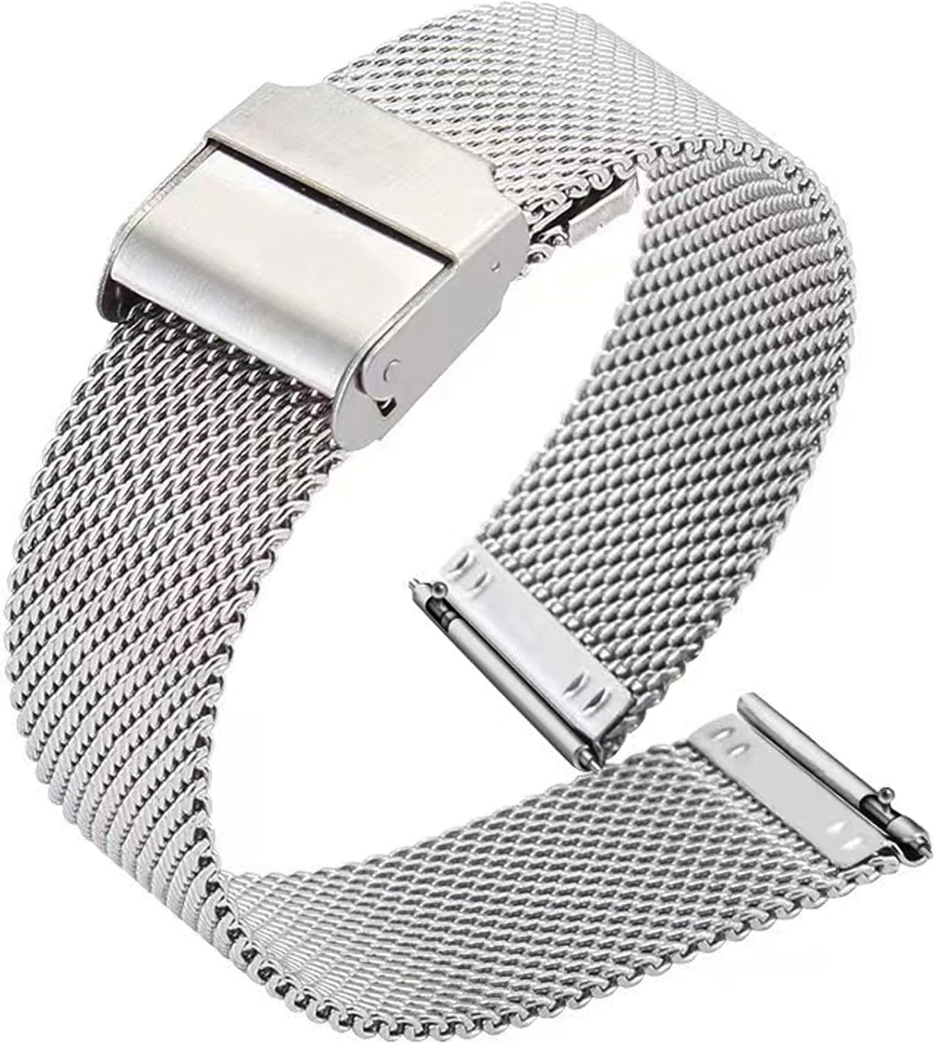 Stainless Steel Mesh Watch Band for Women 12mm 14mm 16mm 18mm 20mm 22mm Quick Re