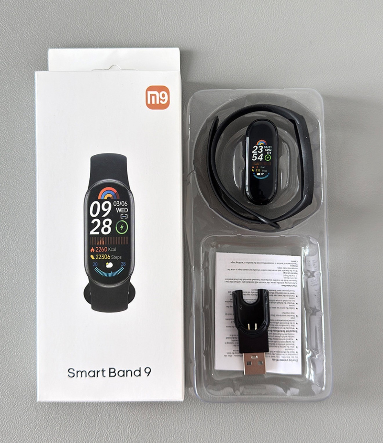 Fitness Tracker Smart Watch M9 Heart Rate Sleep Monitor IP68 Waterproof Unisex
