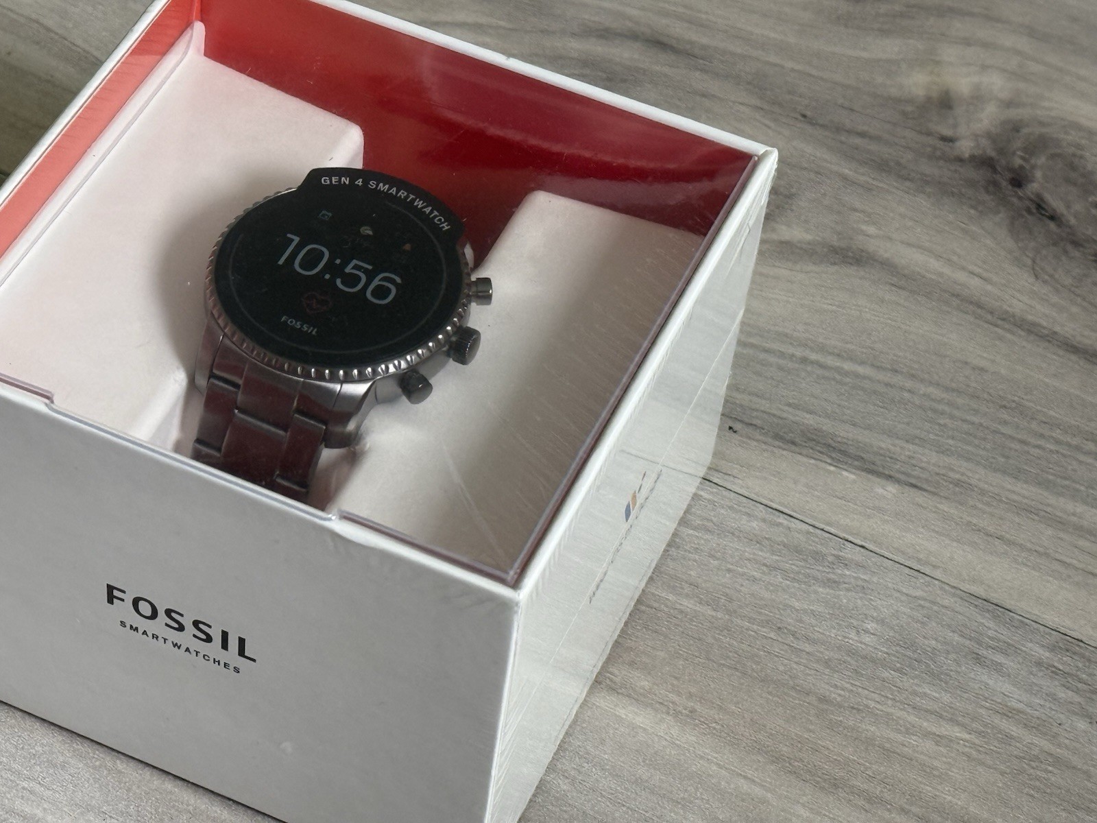 Fossil Men’s Grey Gen 4 Explorist HR Stainless Steel Touchscreen Smartwatch NEW
