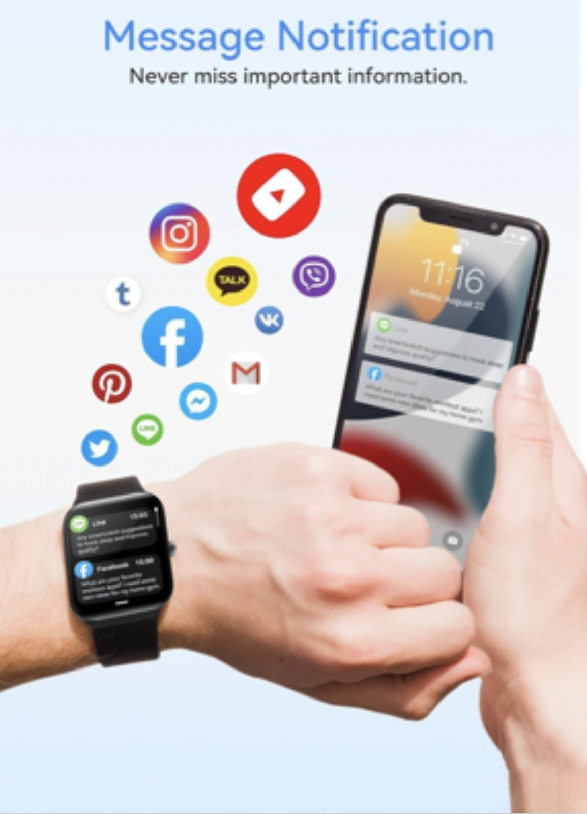 Quican Smartwatch 1.95 Night Black