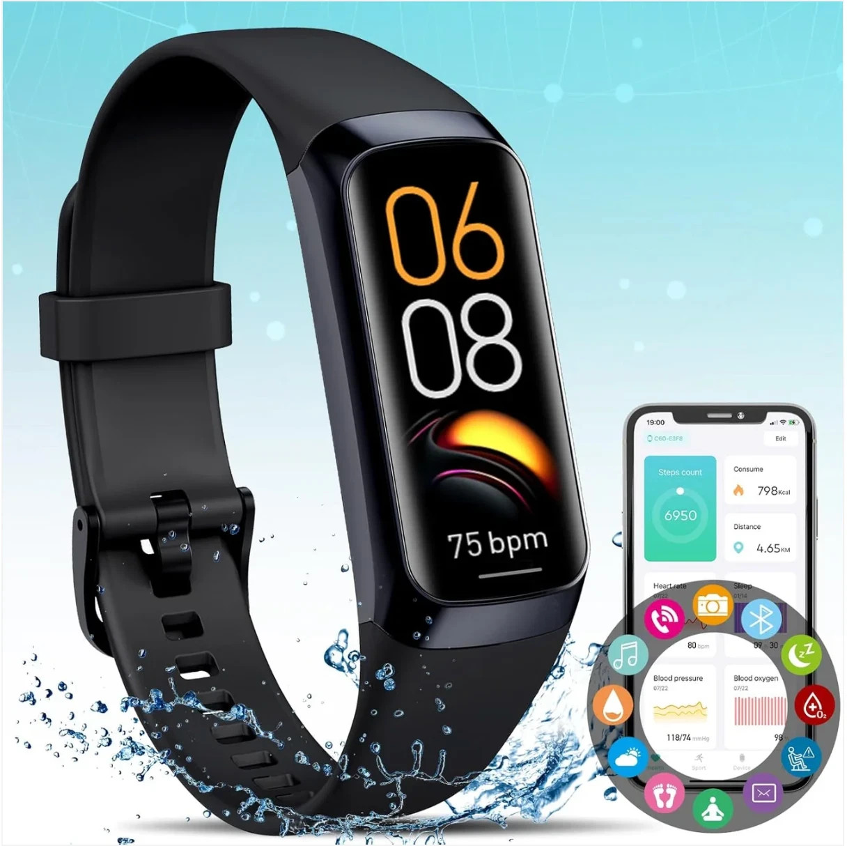 Vital Smart Watch and Fitness Tracker for Men/Women | Sleek Activity Tracker Hea