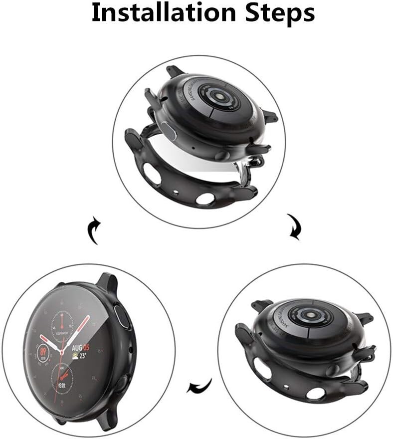 3 Pack For Samsung Galaxy Watch Active 2 Case 44mm 2019 Protective TPU Cover NEW