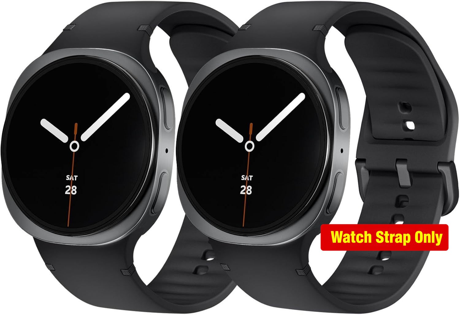 2 Pack Soft Silicone Strap Compatible with Samsung Galaxy Watch 8/9 40mm 44mm