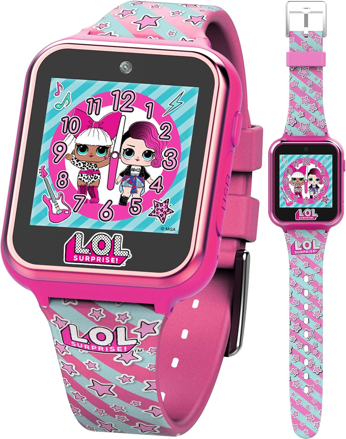 L.O.L. Surprise Kids Smart Watch with Touchscreen Selfie Camera Voice Recorder C