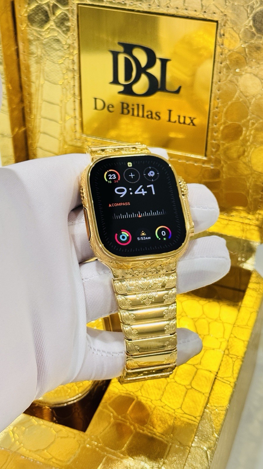 ✅ Custom 24k Gold Apple Watch Ultra 2 Engraved + Luxury Box | Authentic ✅