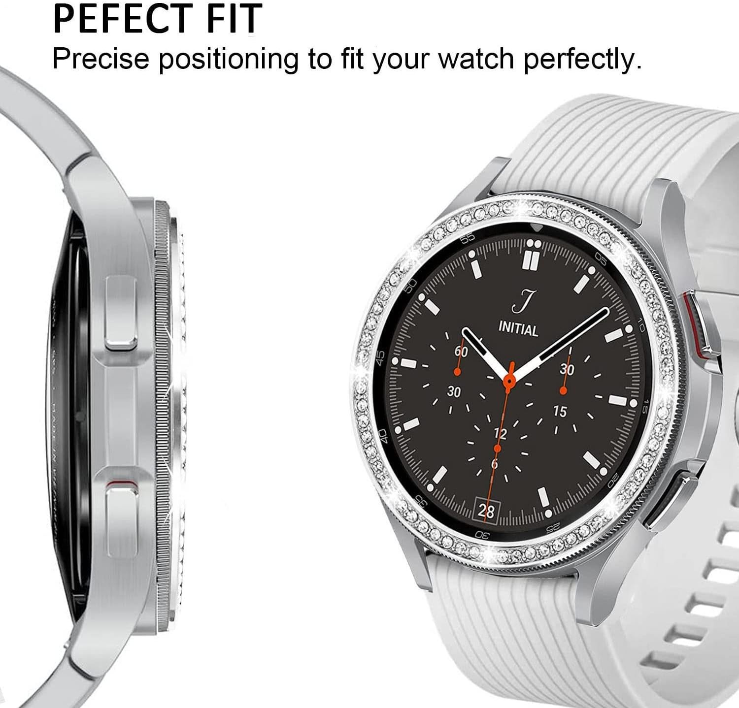 Case For Samsung Galaxy Watch 4 Classic 42mm / Galaxy Watch 42mm Bumper Silver