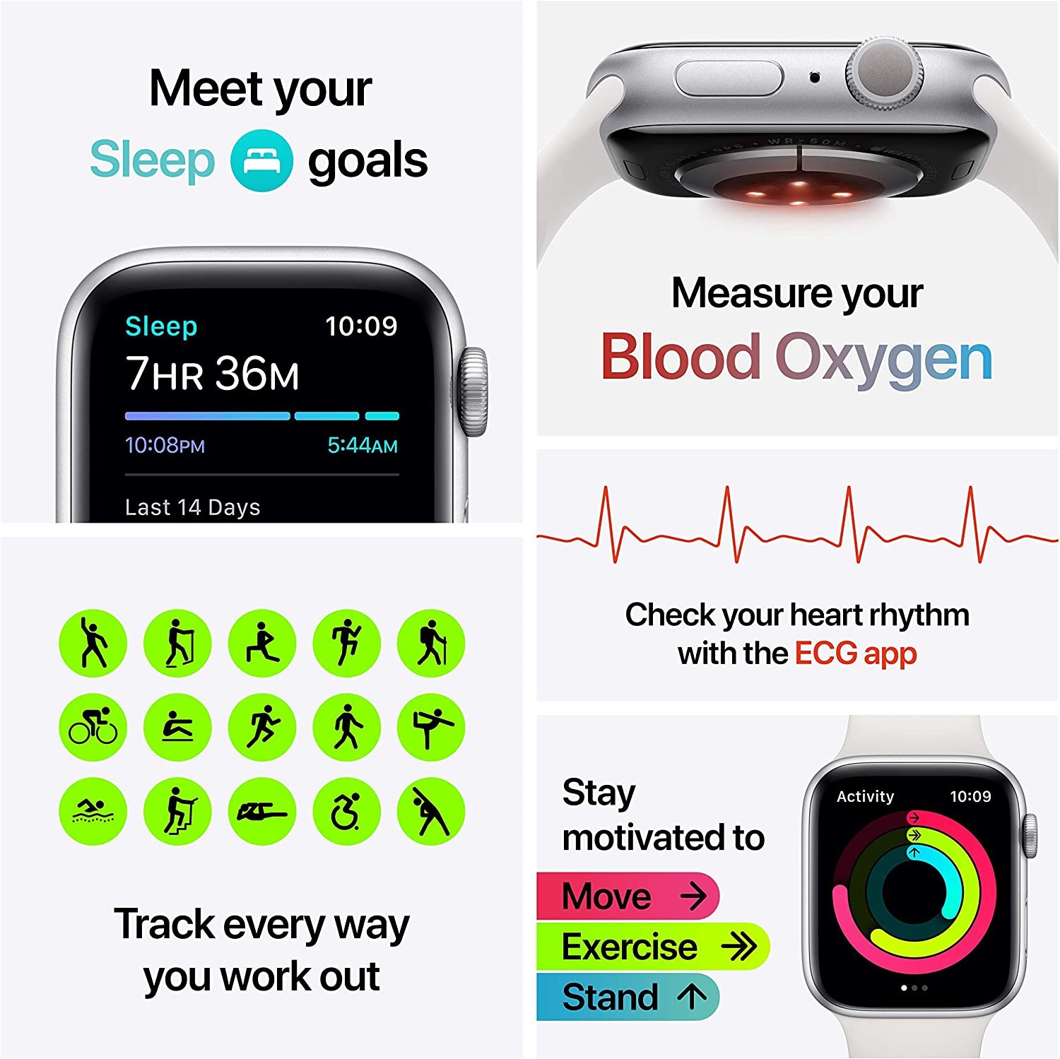 Apple Watch 6 GPS 40mm Silver Aluminum White Sport Band – Scratch & Dent