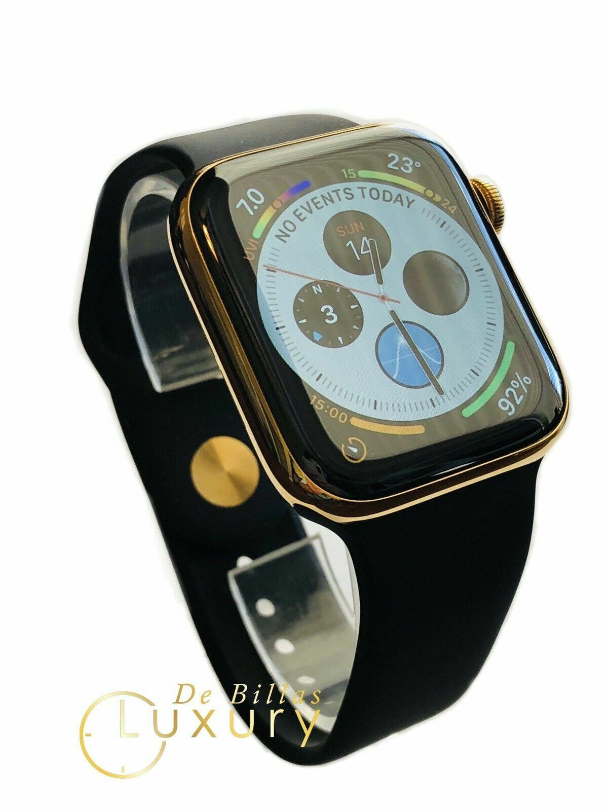 24K Gold Plated 44MM Apple Watch SERIES 5 With Black Sports Band