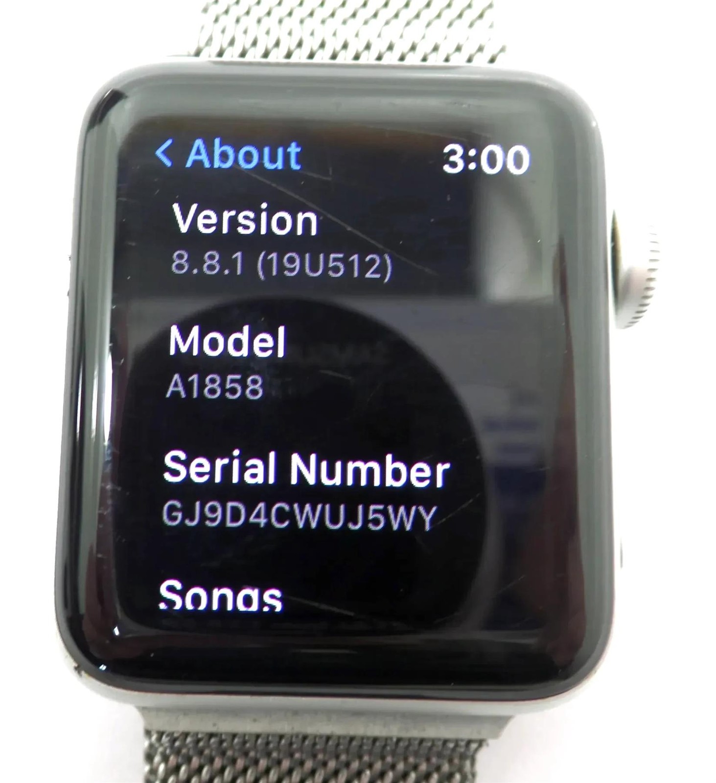 APPLE Watch Series 3 GPS – 38MM Aluminum Case A1858 – Silver