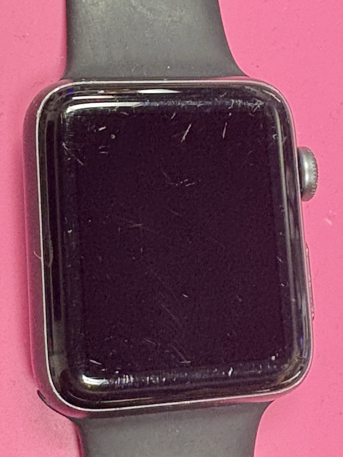 AP Ple Watch Series 2 42mm Space Gray Black Silicone Band