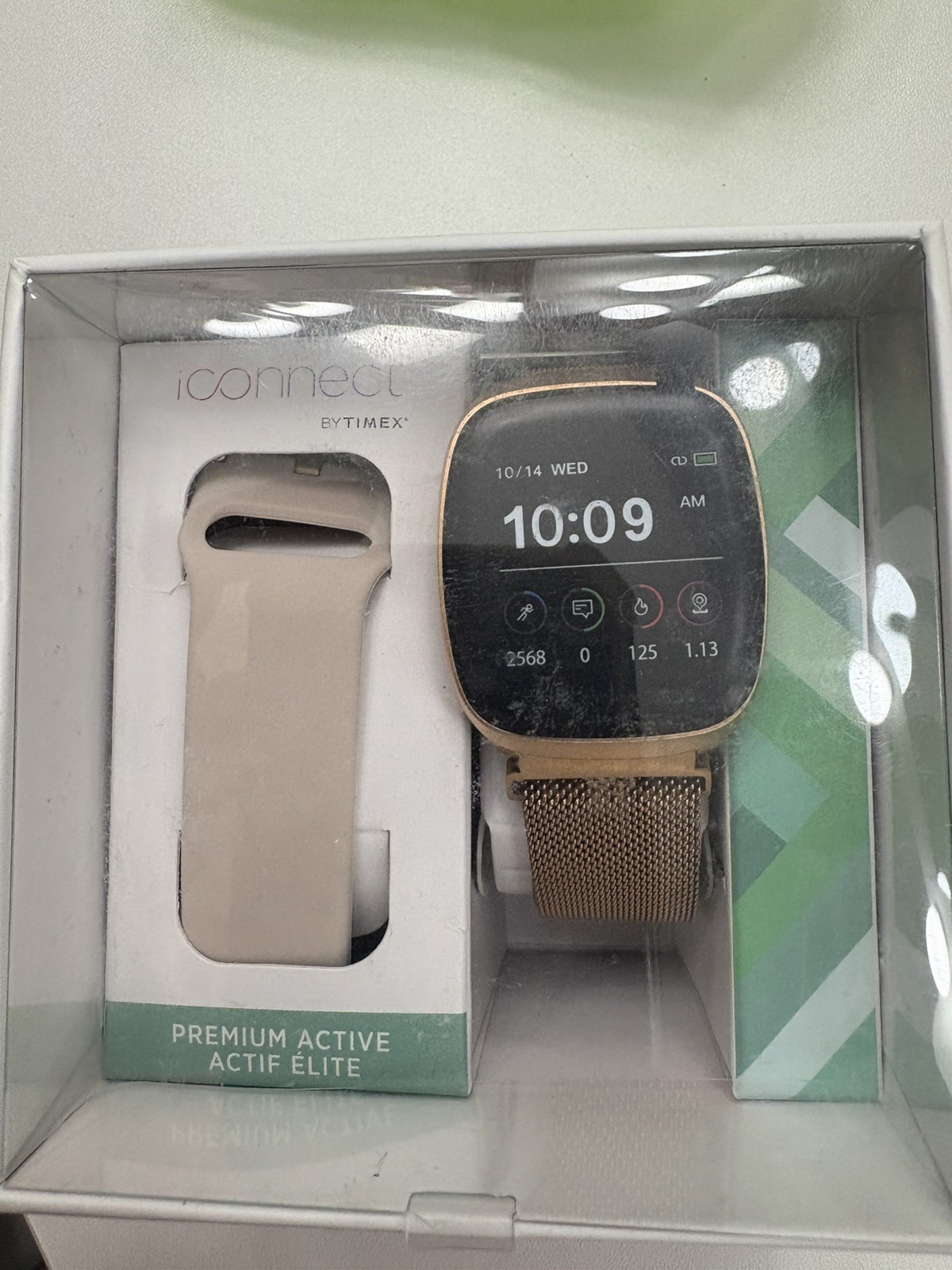 iConnect by TIMEX Premium Active Gold Smartwatch TW5M39000 With Extra Band