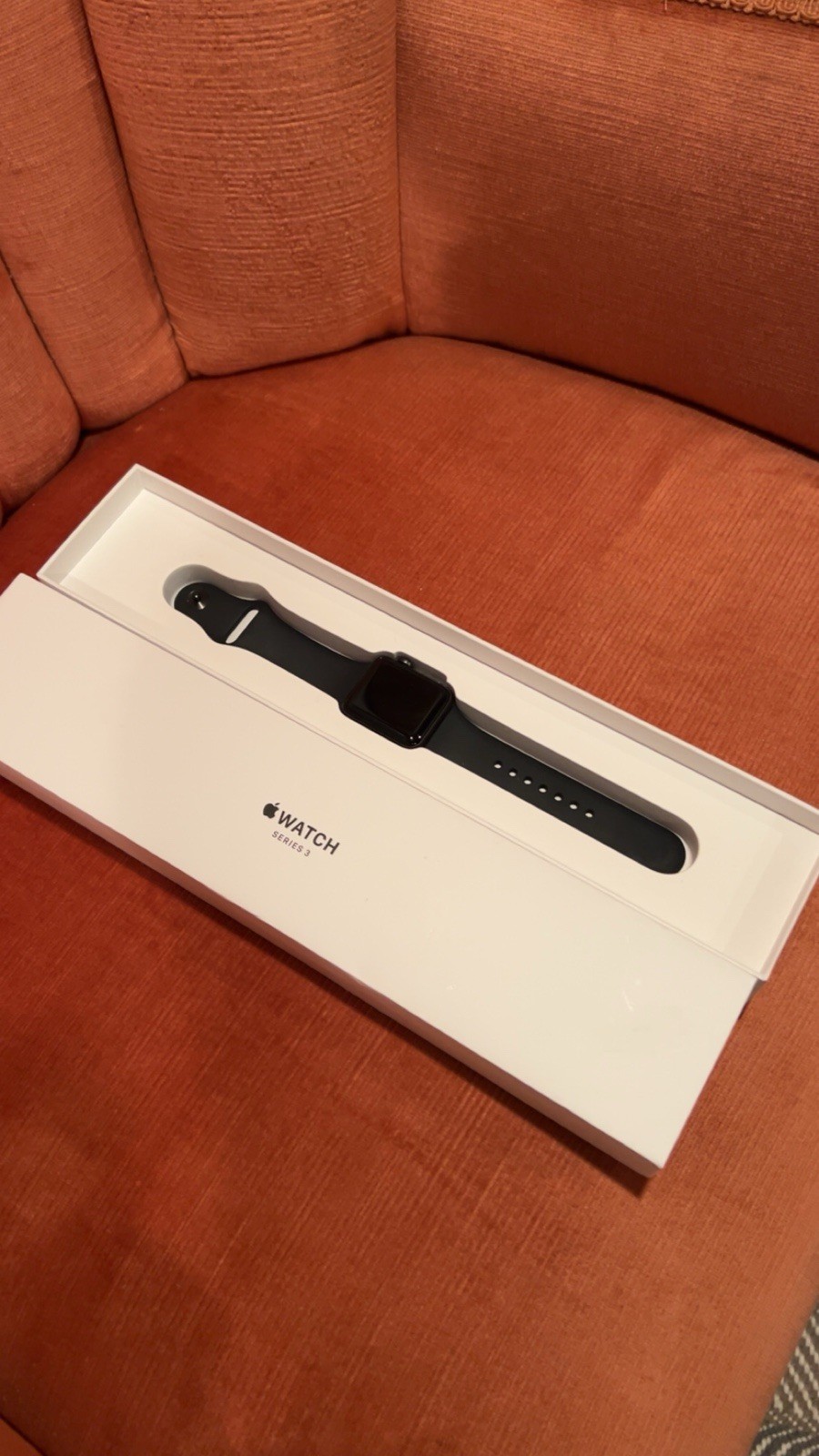 Apple Watch Series 3 38mm Space Gray Aluminum Case with Black Sport Band