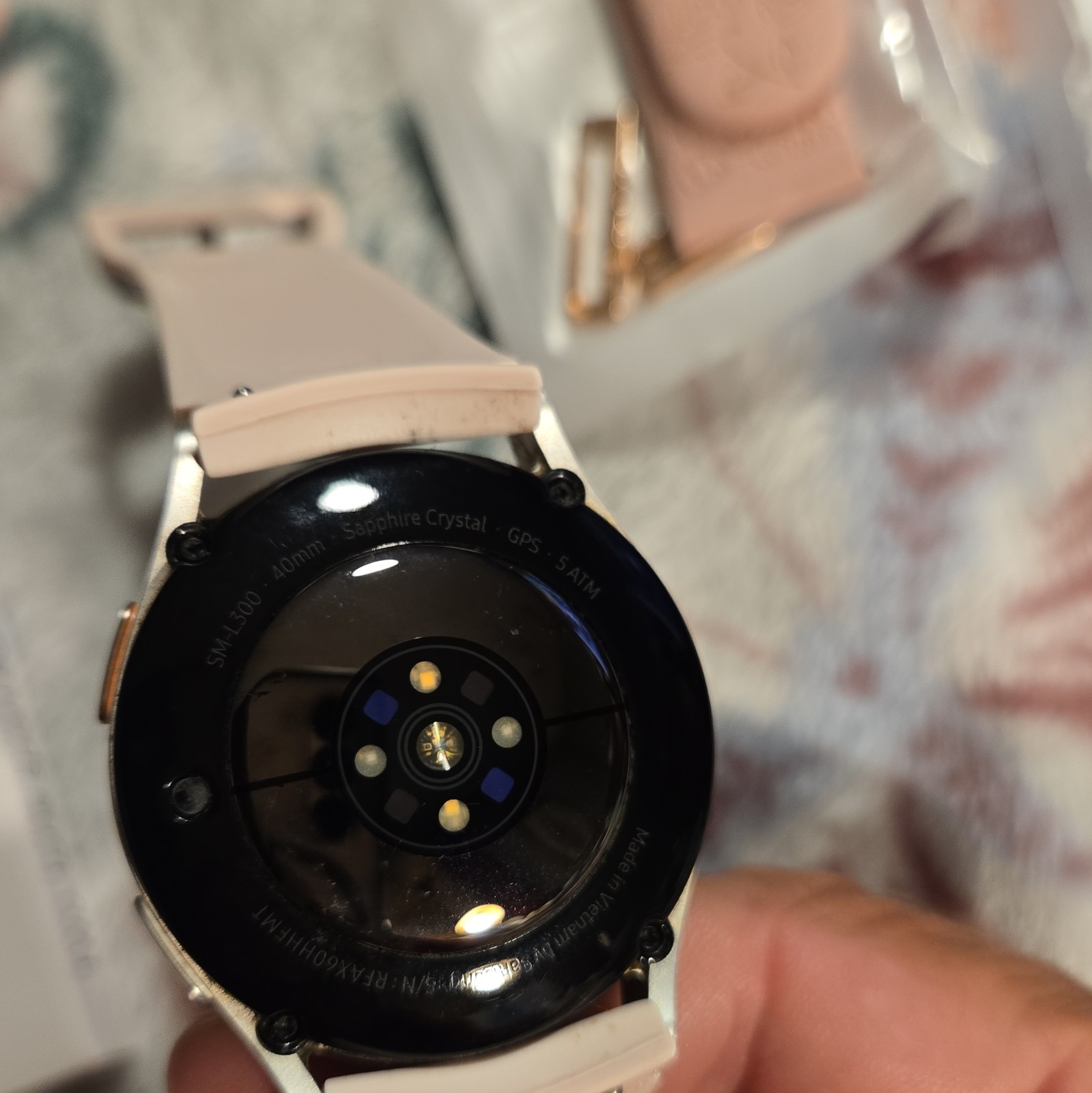 Samsung Galaxy Watch7 40mm Silver GPS Sapphire 5 ATM 32GB Wear OS Pink Band