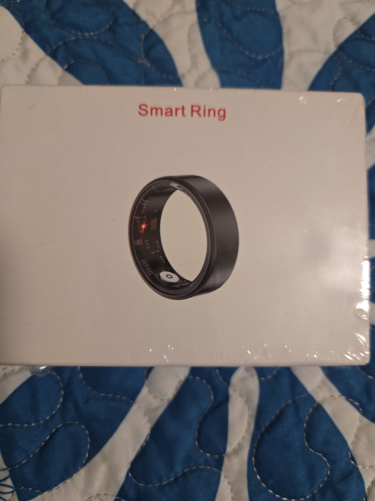 JRing Smart Ring Heart Rate Monitor Blood Oxygen Sleep Tracker Size 7 Black