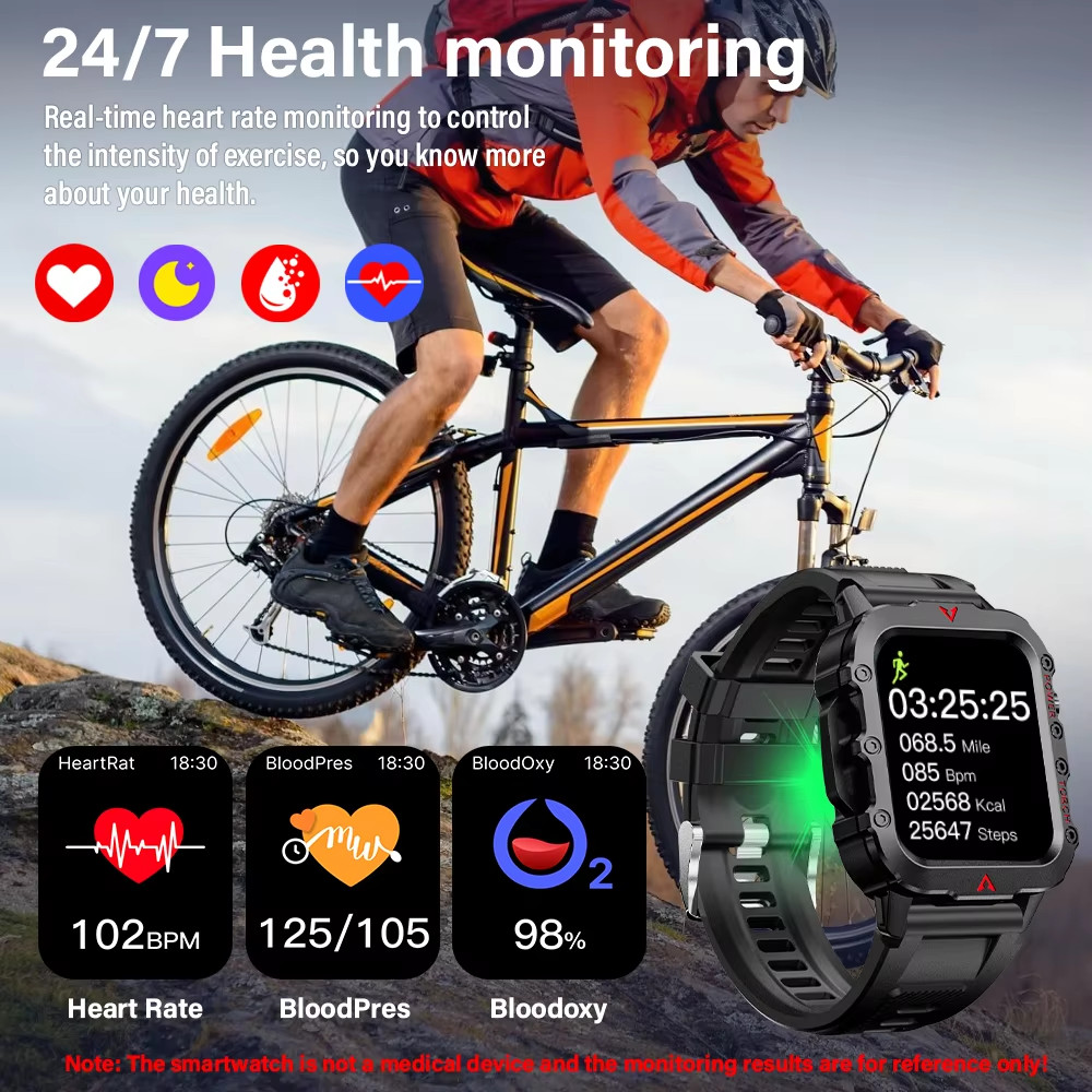 Men Smart Watch 1.71″ Bluetooth Calling Blood Oxygen Sports Fitness Watch