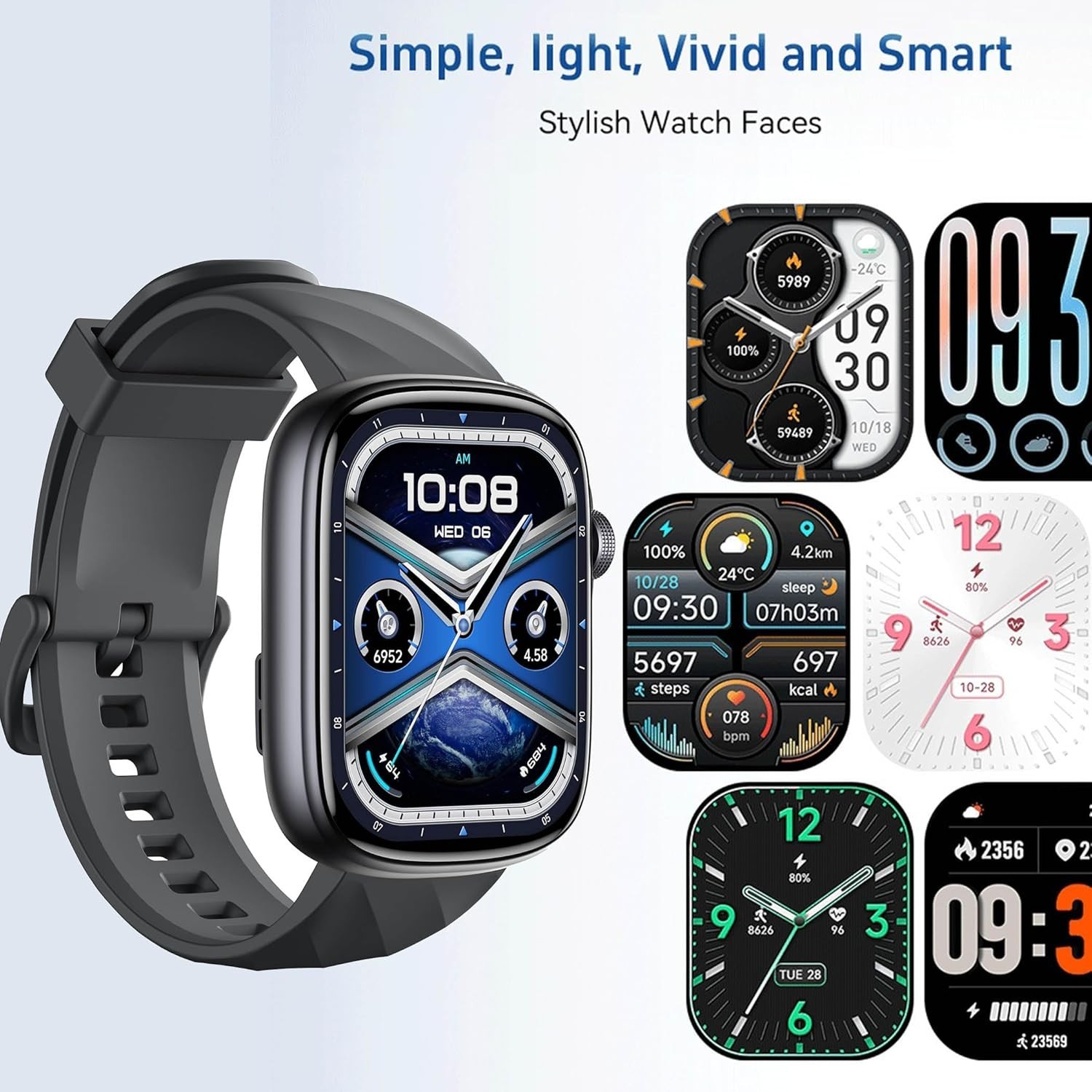 New Smart Watch Heart Rate/Blood Oxygen/Sports/Sleep Exercise Watch Android IOS