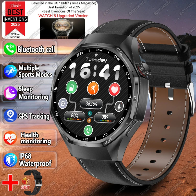 New Global Version Watch 6 Pro Smart Watch Men AMOLED Always Show Time GPS Track