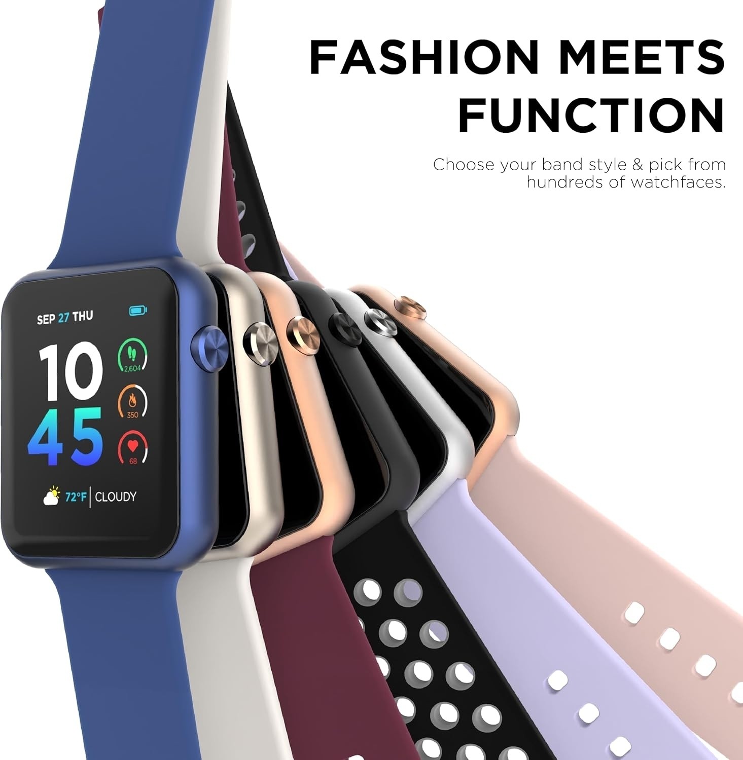 iTouch Air 4 Smartwatch Blue Case w/ Blue Silicone Strap 41mm TA4M01-K06