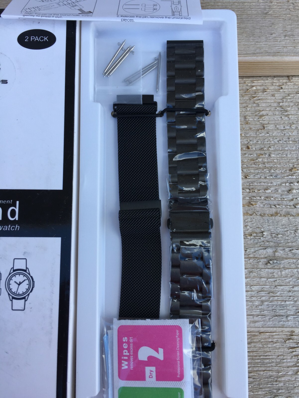 CAGOS 2 Pack Mens Black Watch Bands Large X001NVN7PL Fast Free Shipping!
