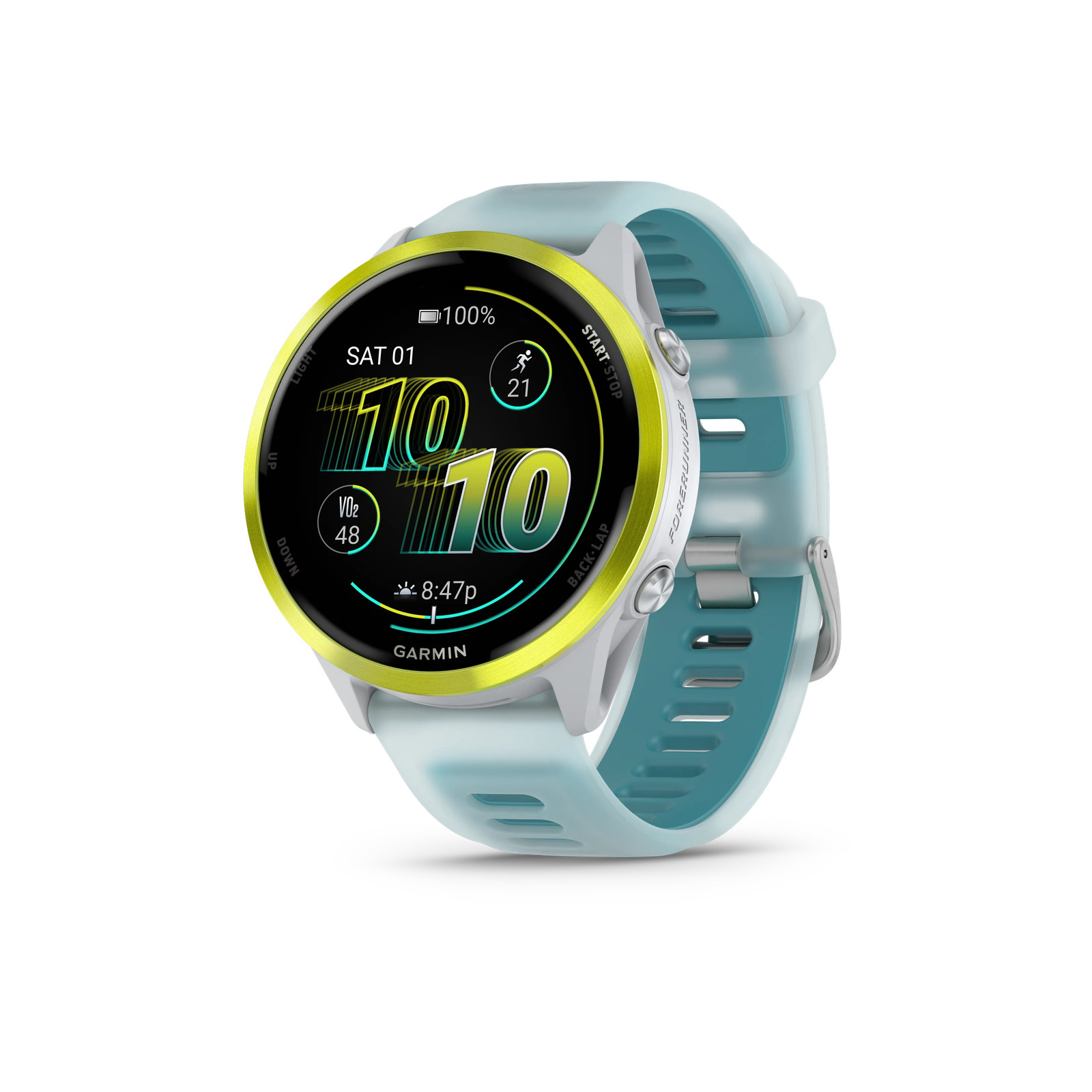 Garmin Forerunner 570, 47mm, Amp Yellow w/ Whitestone/Turquoise (010-02971-01) *