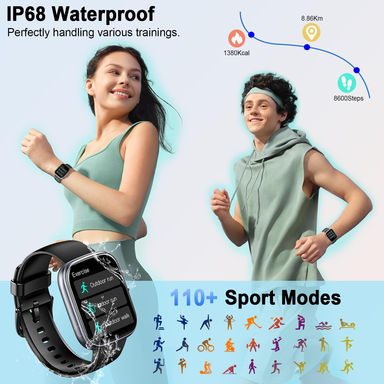 Smart Watch for Men Women (Answer/Make Call), 1.91″ HD Smartwatch with Heart …