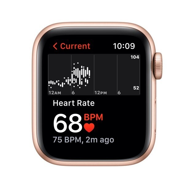 Apple Watch SE (1st Gen) GPS, 40mm Gold Aluminum Case with Starlight Sport Band