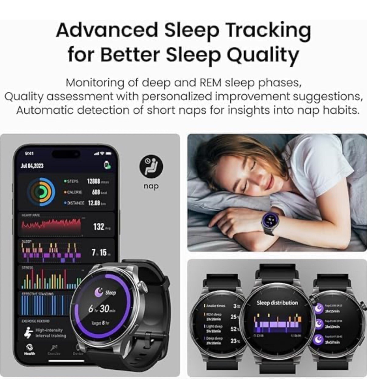 Kit TOZO S5 Smart Watch (Answer/Make Calls) 1.43’’ AMOLED & Wireless EarbudsNC3
