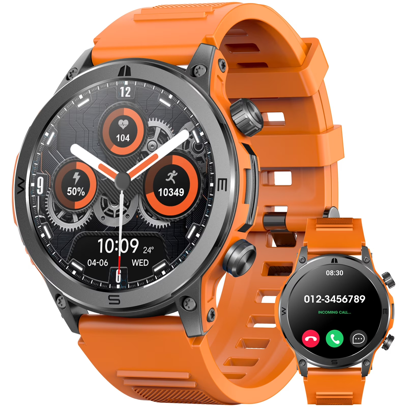 Haulvean 1.43-inch AMOLED Men’s Military Smart Watches, with Answer/Make Calls/1