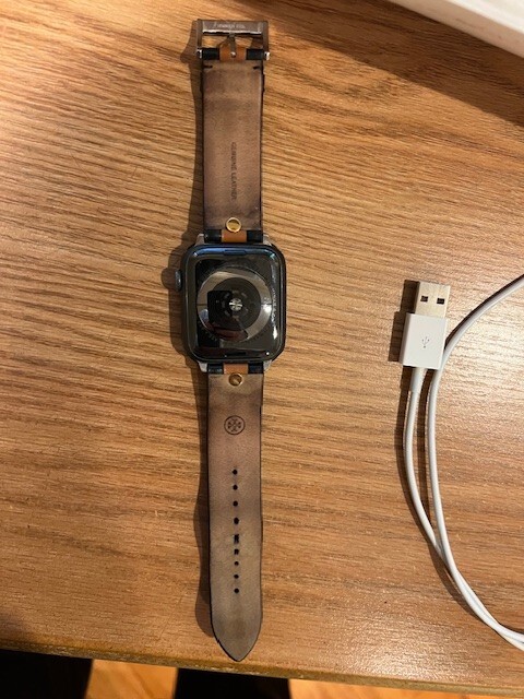 APPLE WATCH SERIES 5 44MM MODEL A2093 TORY BURCH LEATHER STRAP