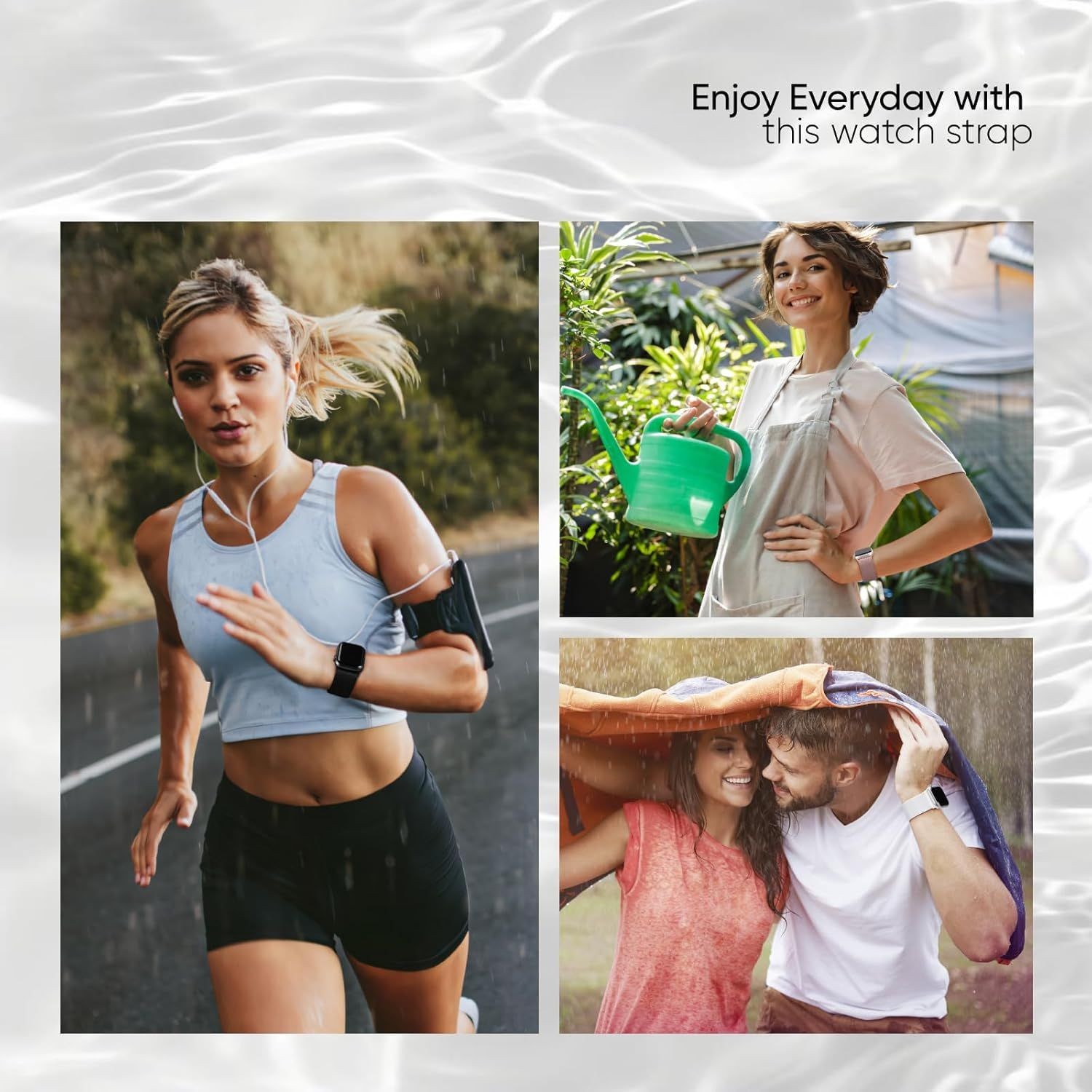 10-Pack Water-Resistant Stretchy Straps for Apple Watch 40mm 44mm Bands