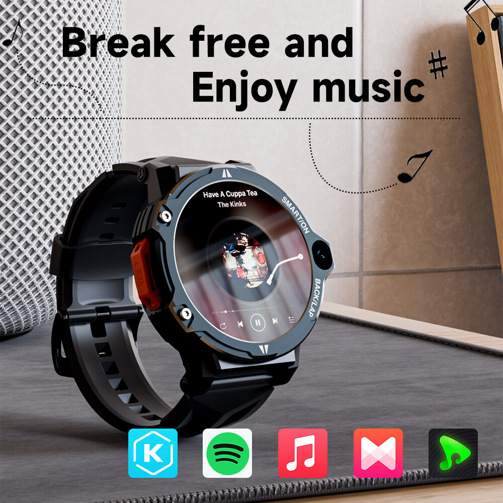 4G WIFI Smart Watch Dual Camera Bluetooth Music Unlocked Video Call 4GB+64GB