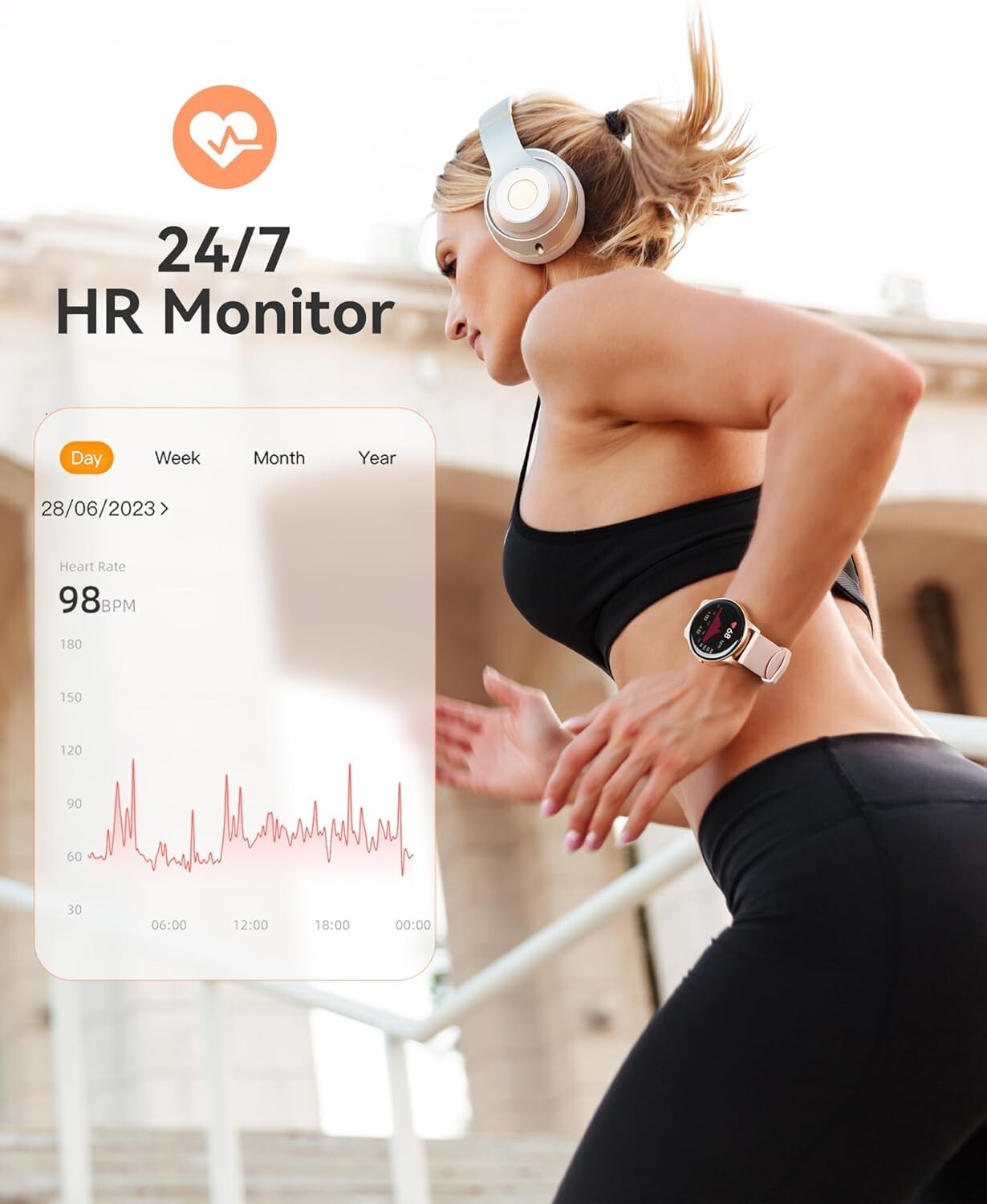 Reloj Inteligente Para iPhone Android De Mujer Smart Watch Pantalla Táct Nuevo
