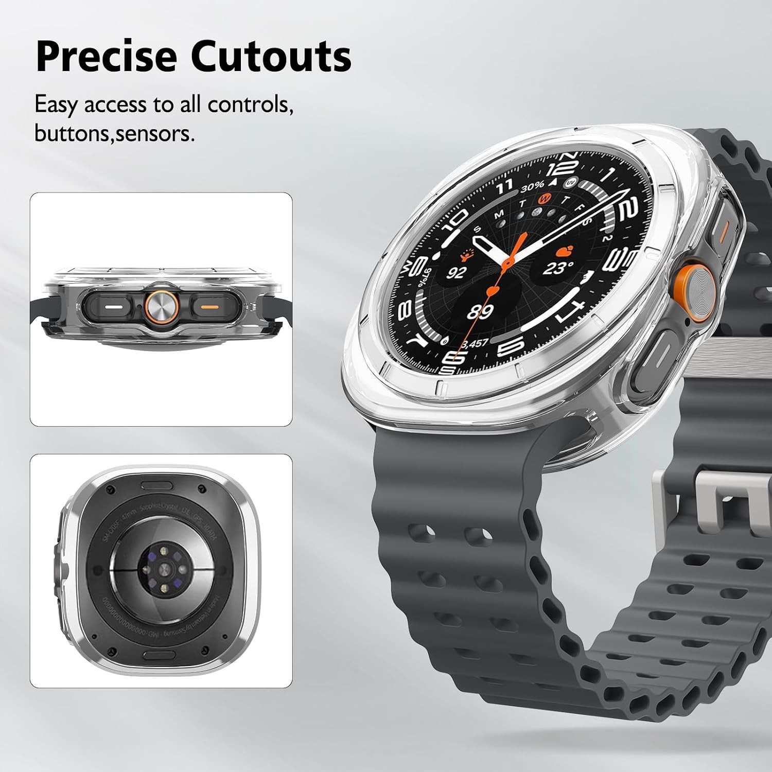 4 Pack Case For Samsung Galaxy Watch Ultra 2025 47mm, Soft TPU Slim Bumper Cover