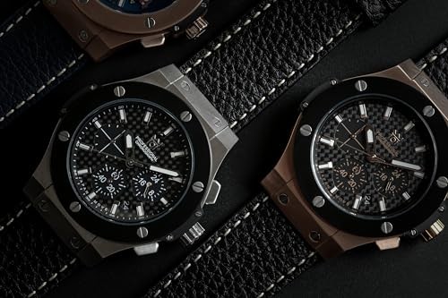 [HYAKUICHI 101] No.8L Hyakuichi Chronograph Watch Pink Gold Carbon Fiber Black