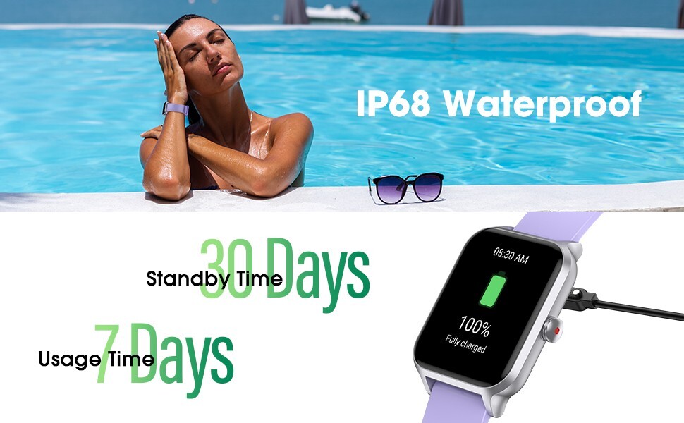 Smart Watch (Answer/Make Call) for Women Men, Fitness Tracker with Heart Rate…