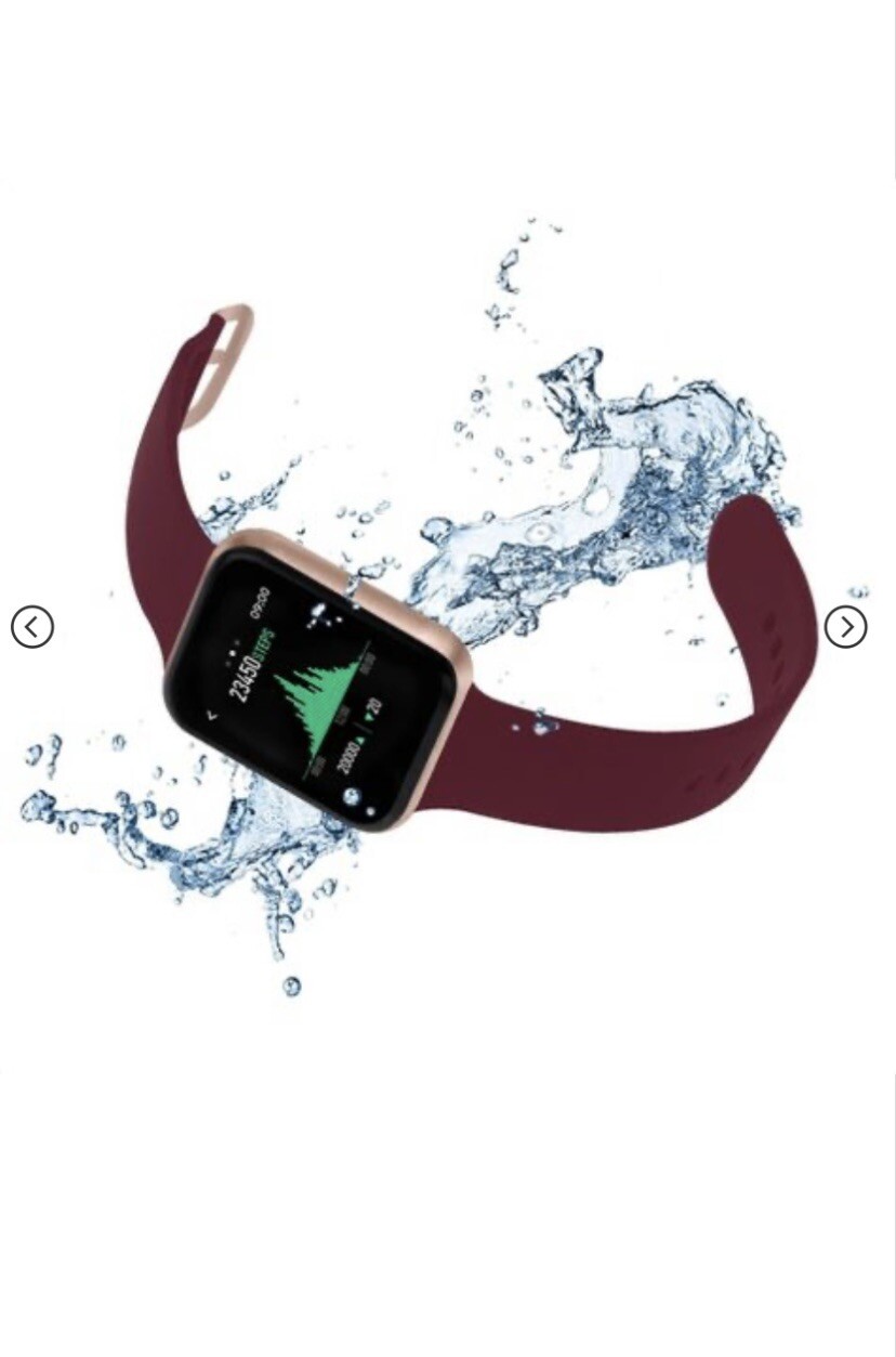 iTOUCH Air 3 Smart Watch Bluetooth Heart Rate Calorie Android IOS Gold Pink Band