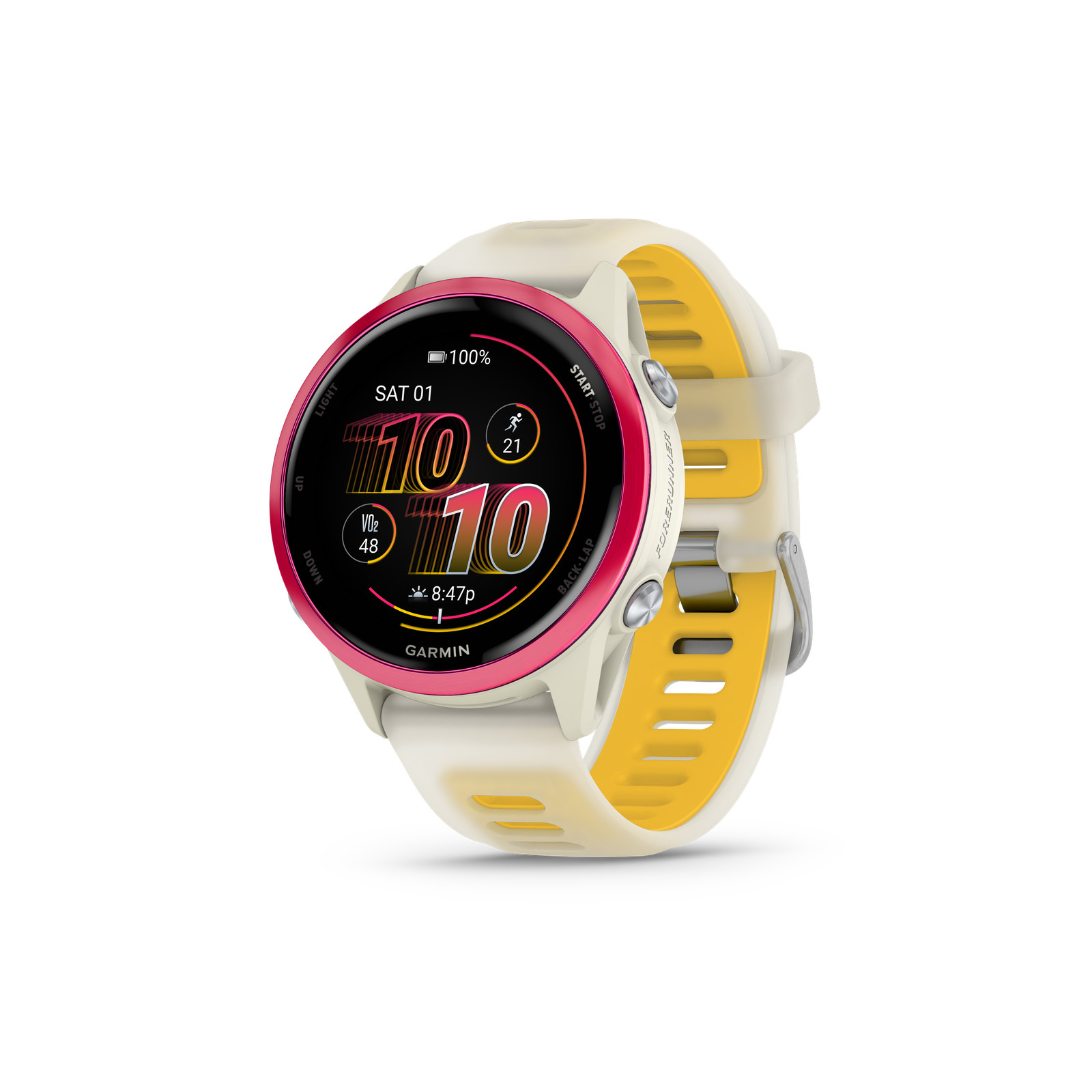 Garmin Forerunner 570, 42mm, Raspberry with Bone/Mango Band (010-02970-02) *
