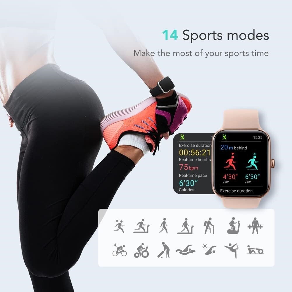 Reloj Inteligente Smart Watch Bluetooth De Mujer Para Apple iPhone iOS Y Android