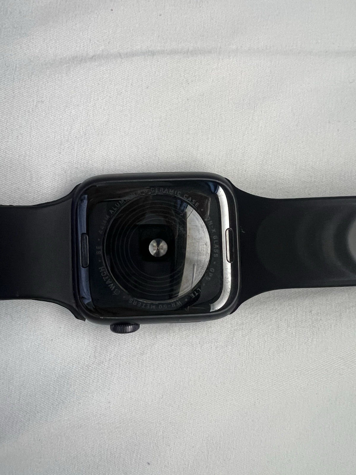 Apple Watch Series SE GPS+LTE w/ 44MM Space Gray Aluminum Case, Black Sport Band