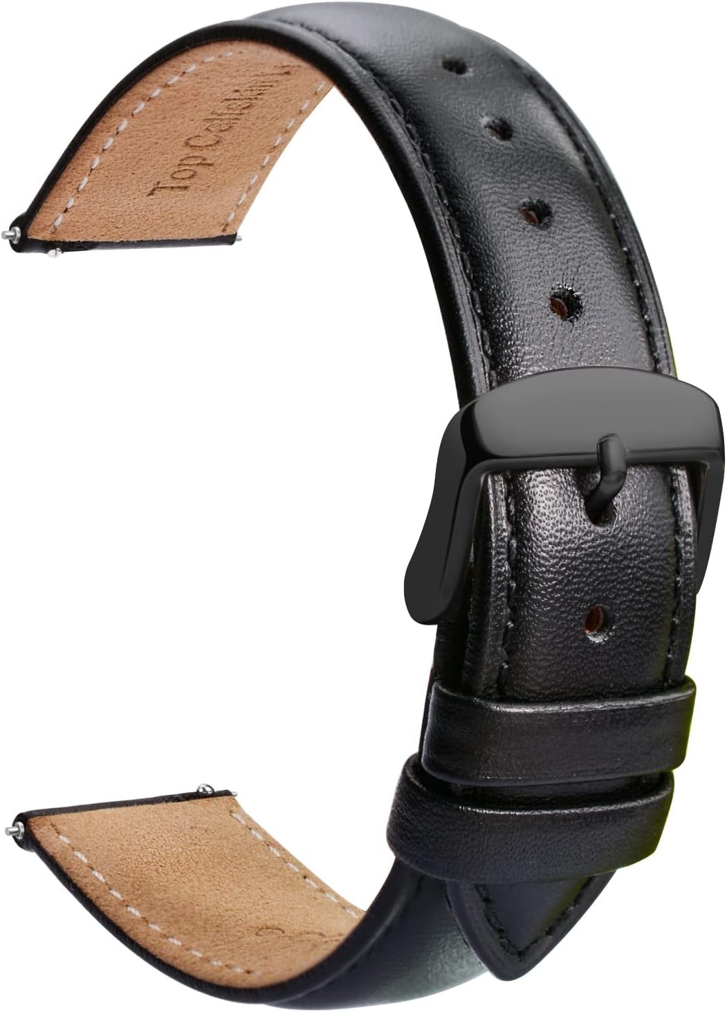 Leather Strap Compatible with 14mm 16mm 18mm 20mm Smart Watches Quick Release