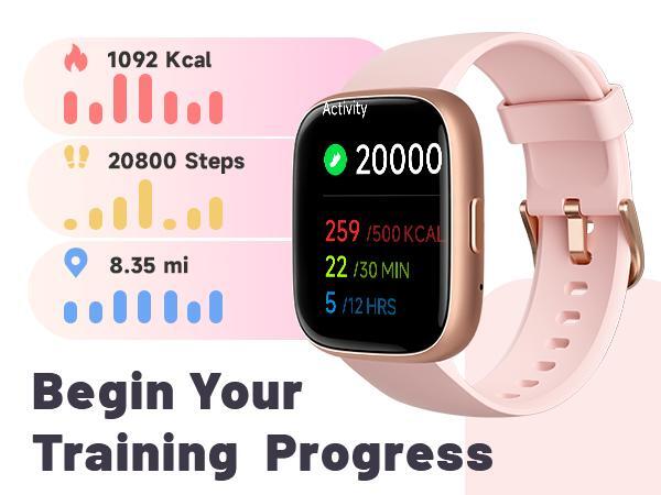 TOOBUR Multifunctional Touch Screen Smartwatch Fitness Tracker