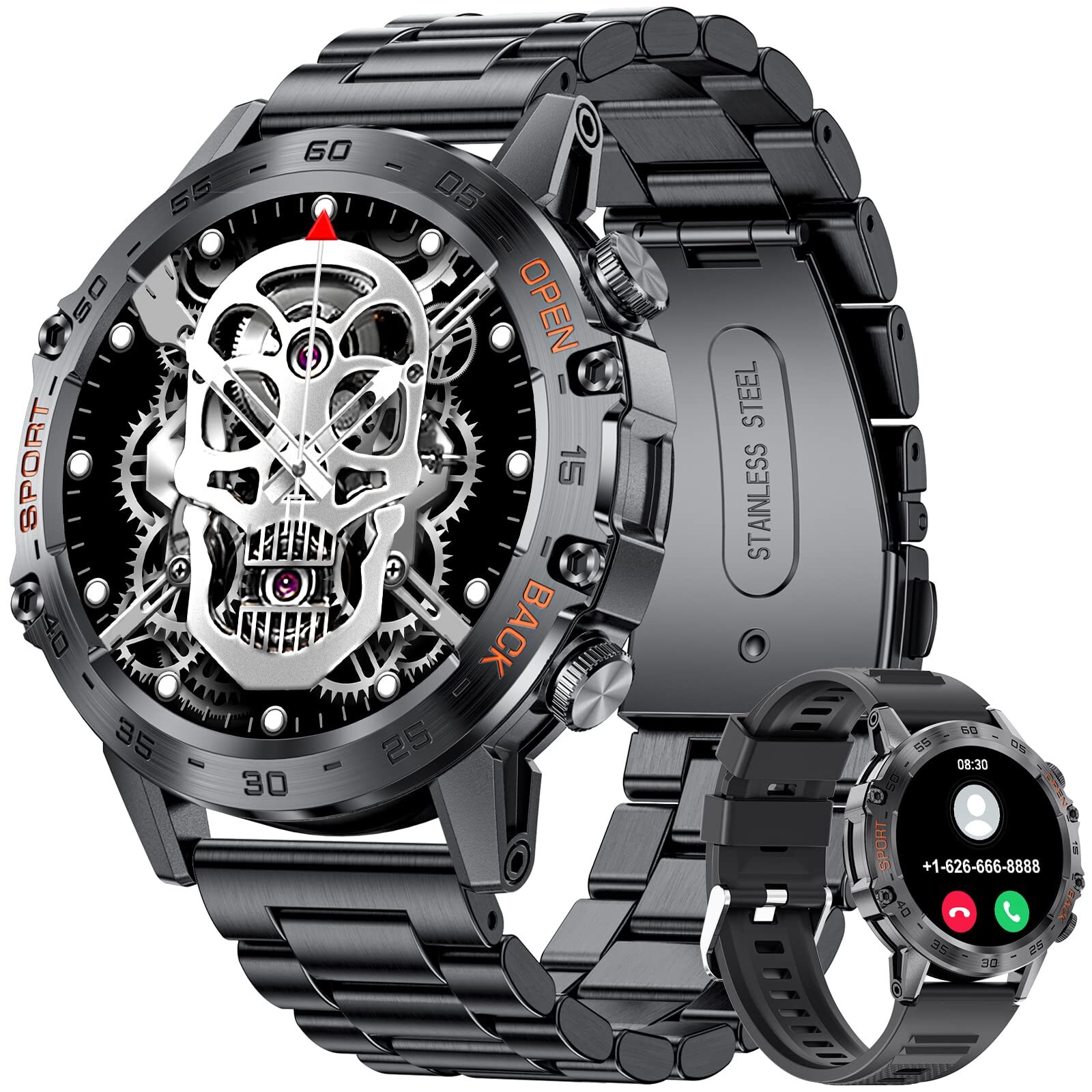 Military Smart Watch for Men(Answer/Dial Calls)100 Sports Modes 5ATM Waterpro…