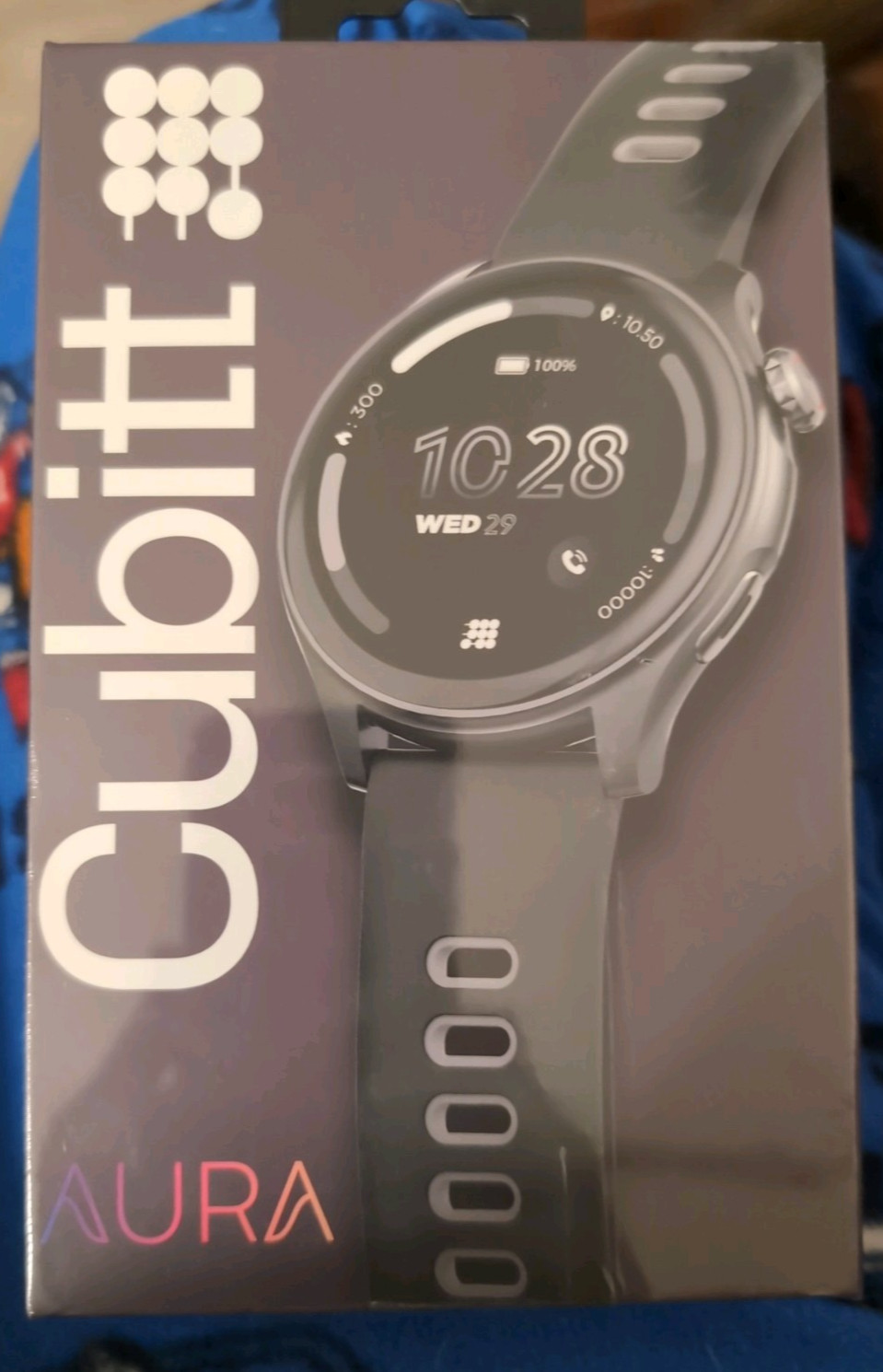 Cubitt Aura Black Smart Watch 1.43” Aluminum Case, Silicone Band, iOS & Android