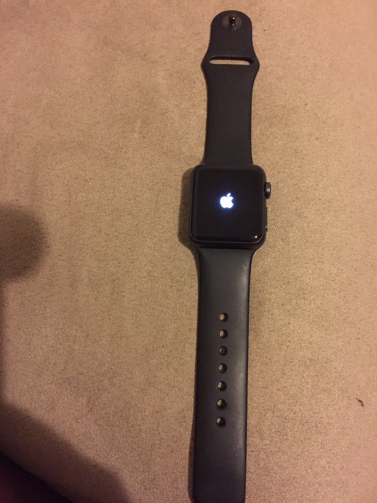 Apple Watch Series 1 38mm Aluminum Case Black Sport Band – (MP022LL/A)
